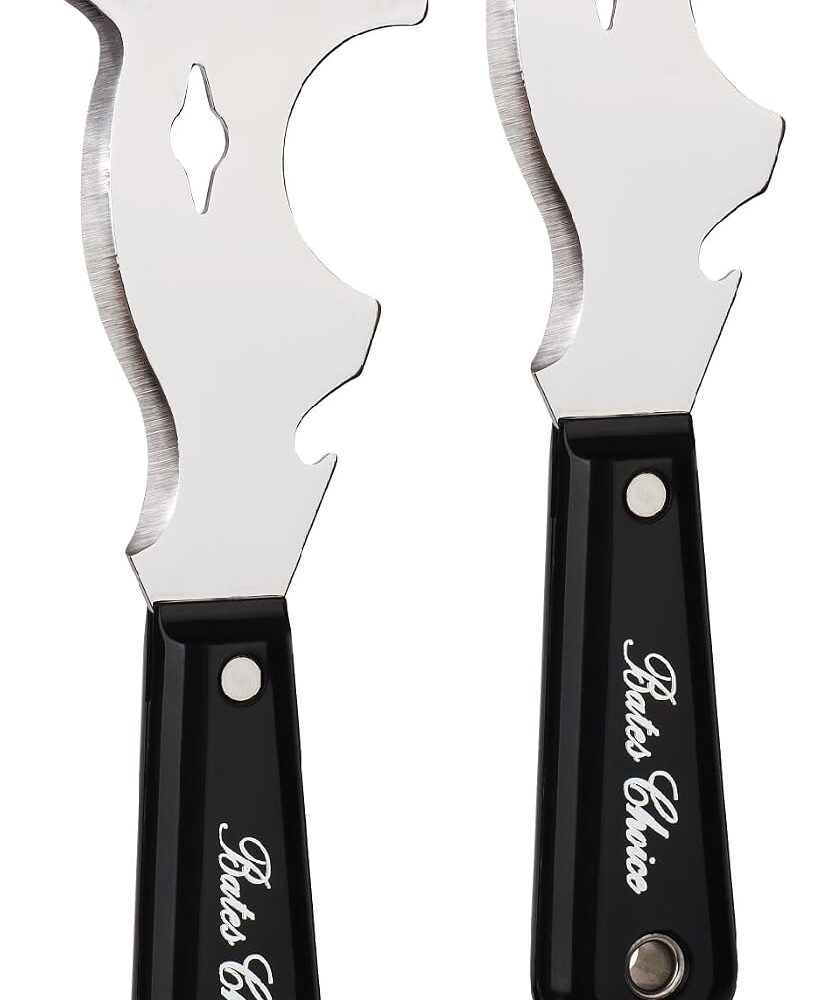 Bates- Paint Scraper, 10 in 1, 2 pcs, Metal Hammer End, Paint Scrapers for Wood, Putty Knife, Metal Scraper, Spackle Knife
